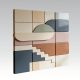 3D Geometric Wall Sculpture - Textured Modern Decor Piece
