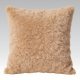 Cream Apricot Lamb Wool Soft Pillow - Cozy Cushion for Bedroom & Sofa